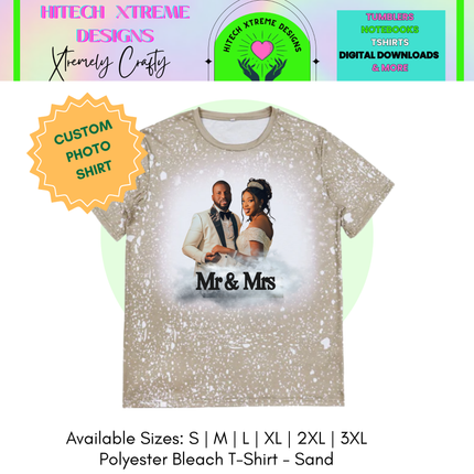 Limited Edition Bleached Tee — Upload Your Photo/Logo | Custom Shirt