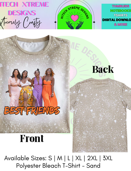 Limited Edition Bleached Tee — Upload Your Photo/Logo | Custom Shirt