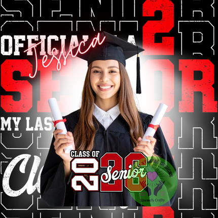 Custom Graduation Photo Tumbler 20oz – Personalized Senior Gift & Matching Fan Accessory