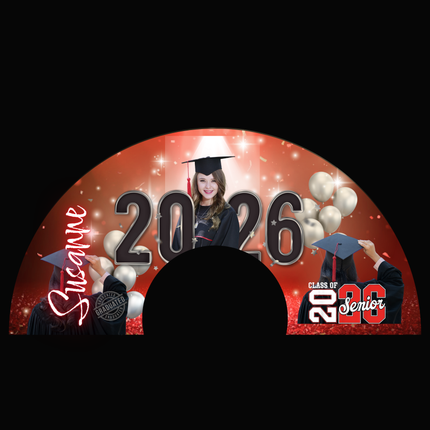 Custom Graduation Clack Fan (Bulk) 25×13 – Personalized Photo Fan for Grad Party & Class of 2026- Predesigned