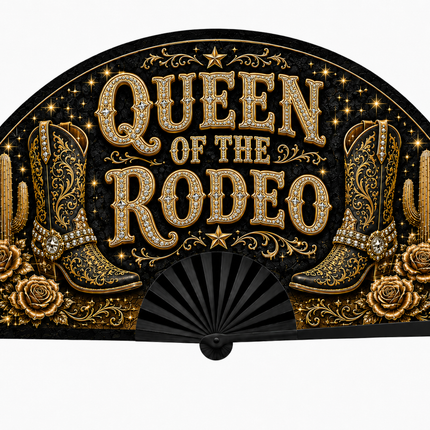 Western Clack Fan | Ready to Ship Cowgirl Rodeo Fan | Boots & Bling