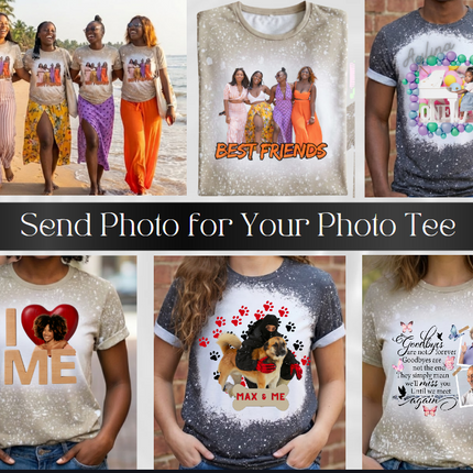 Limited Edition Bleached Tee — Upload Your Photo/Logo | Custom Shirt