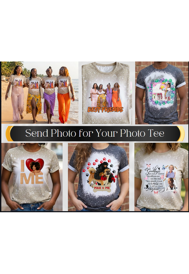 Limited Edition Bleached Tee — Upload Your Photo/Logo | Custom Shirt