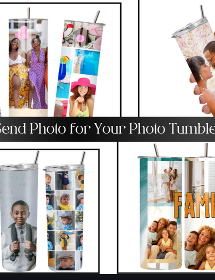 Personalized photo Tumbler 20oz Stainless Steel | Custom Photo Tumbler | Name added to Tumbler| Custom Gift for Her or Him |
