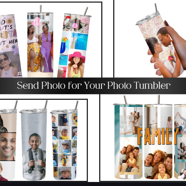 Personalized photo Tumbler 20oz Stainless Steel | Custom Photo Tumbler | Name added to Tumbler| Custom Gift for Her or Him |