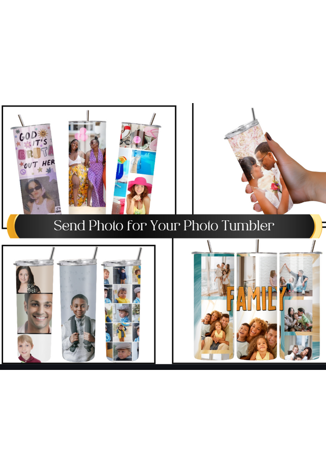 Personalized photo Tumbler 20oz Stainless Steel | Custom Photo Tumbler | Name added to Tumbler| Custom Gift for Her or Him |