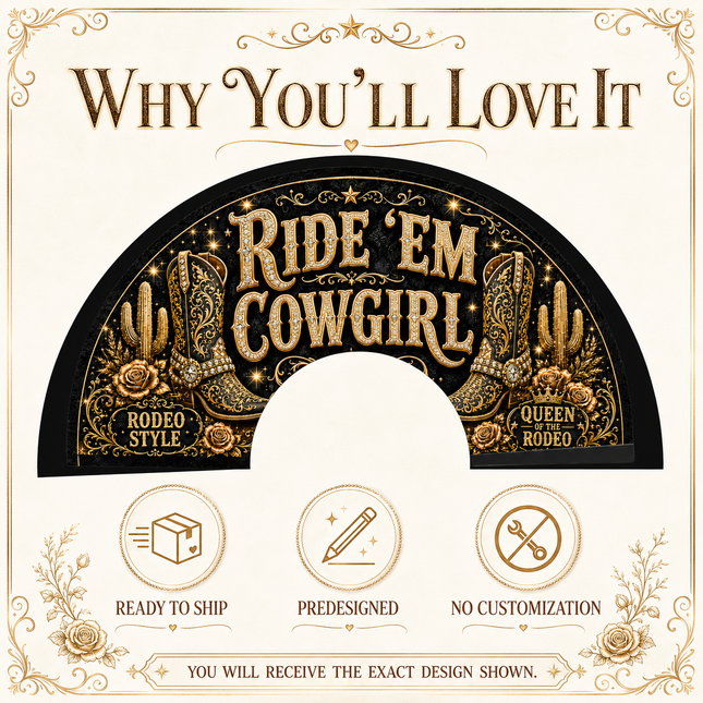 Ride ’Em Cowgirl Clack Fan | Ready to Ship Western Rodeo Fan