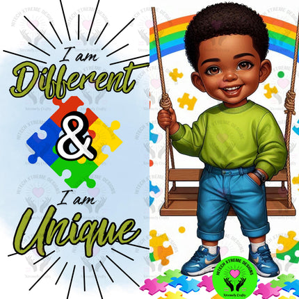 Autism Awareness Boy PNG: Puzzle Piece Sublimation Design (Digital Download)