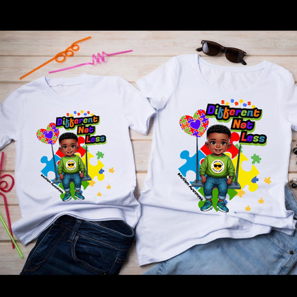 Autism Awareness PNG: Different Not Less, Puzzle Pieces (Digital Download)