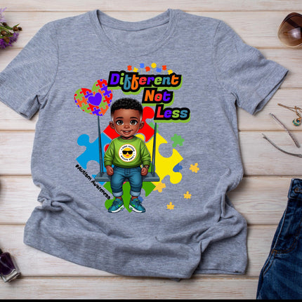 Autism Awareness PNG: Different Not Less, Puzzle Pieces (Digital Download)