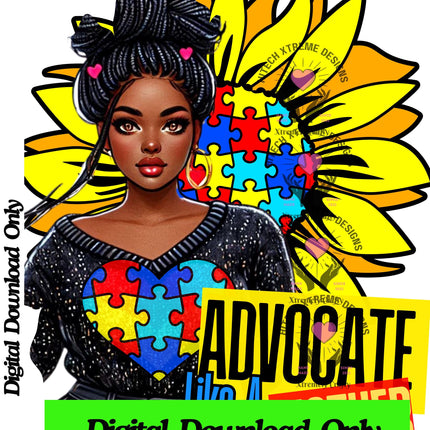 Autism Awareness Mom PNG: Advocate Like A Mother (Digital Download)