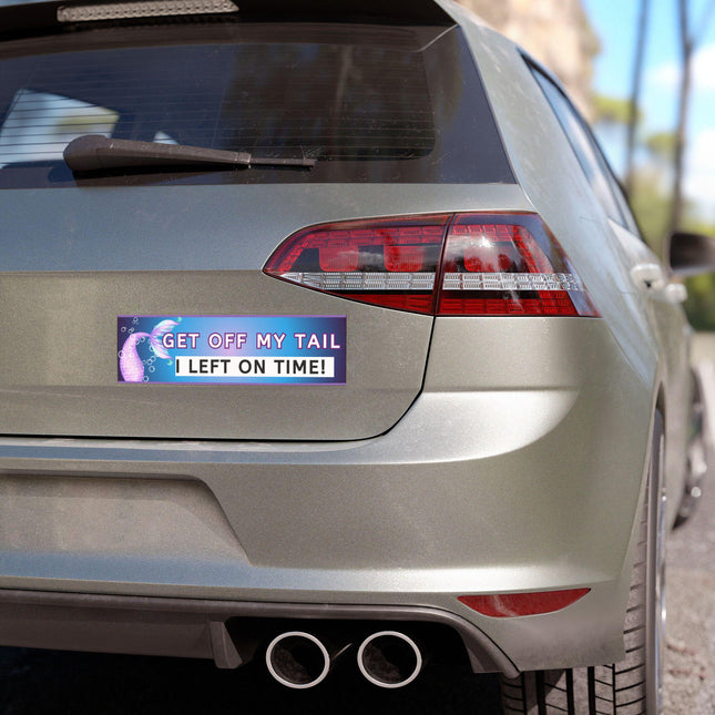 Funny Bumper Magnet & Bumper Sticker Included: Sarcastic Car Fridge Sticker - Mermaid TailSticker + Magnet Bundle
