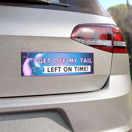 Funny Bumper Magnet & Bumper Sticker Included: Sarcastic Car Fridge Sticker - Mermaid TailSticker + Magnet Bundle
