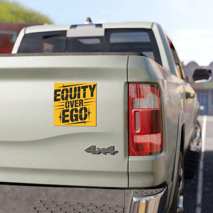 Equity Over Ego Magnet & Bumper Sticker Included: DEI Bumper Sticker (5x5 in)