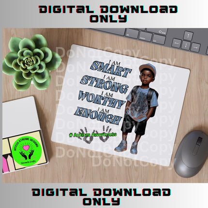 Autism Awareness PNG: African American Design (Digital Download)