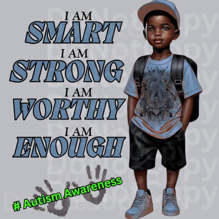 Autism Awareness PNG: African American Design (Digital Download)