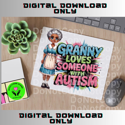 Autism Awareness PNG: Granny Design (Digital Download)