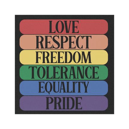 Rainbow Pride Car Magnet: LGBTQ+ Inclusion, Equality Support