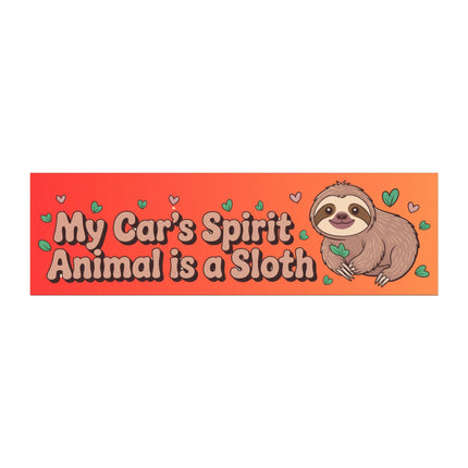 Sloth Bumper Magnet & Bumper Sticker Included: Funny Car Decal, Sarcastic Fridge Sticker (10in x 3in)