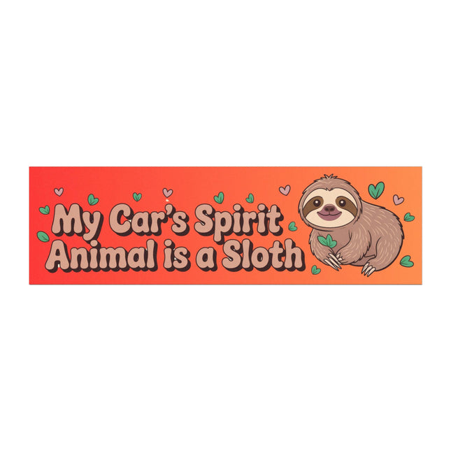 Sloth Bumper Magnet & Bumper Sticker Included: Funny Car Decal, Sarcastic Fridge Sticker (10in x 3in)