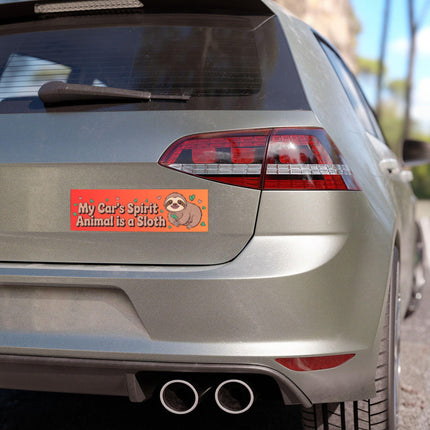 Sloth Bumper Magnet & Bumper Sticker Included: Funny Car Decal, Sarcastic Fridge Sticker (10in x 3in)