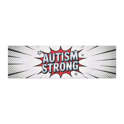 Autism Strong Bumper Magnet & Bumper Sticker Included: Inspirational Car Decal (10in x 3in)
