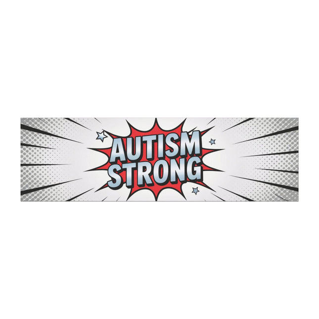 Autism Strong Bumper Magnet & Bumper Sticker Included: Inspirational Car Decal (10in x 3in)