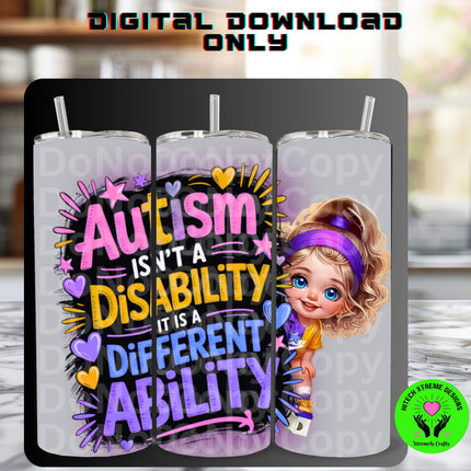 Autism Awareness PNG: Different Ability Design (Digital Download)