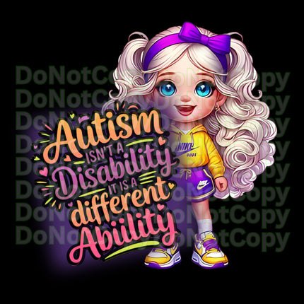 Autism Awareness PNG: Ability Kid Sublimation Design (Digital Download)