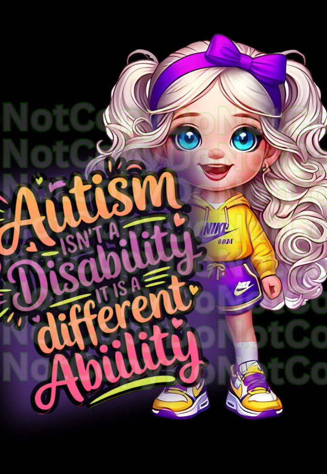 Autism Awareness PNG: Ability Kid Sublimation Design (Digital Download)