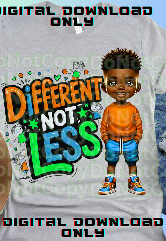 Autism Awareness PNG: Black Boy Design (Digital Download)