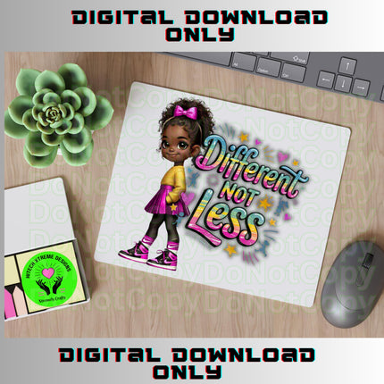 Autism Awareness PNG: Black Girl, Ability Kid Sublimation Design (Digital Download)