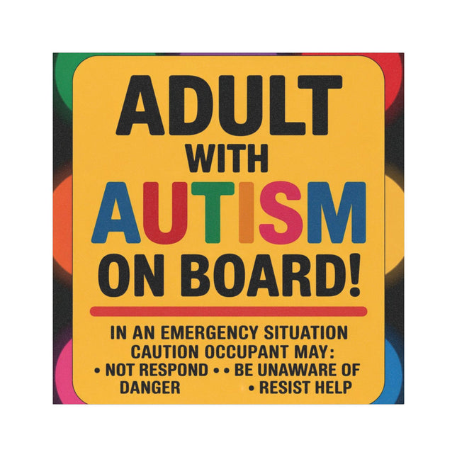 Autism Awareness Car Magnet: Special Needs Safety Vehicle Sign (5in x 5in)