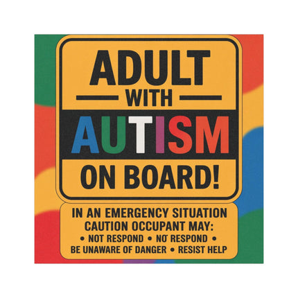 Autism Awareness Car Magnet: Special Needs Safety Vehicle Sign (5in x 5in)