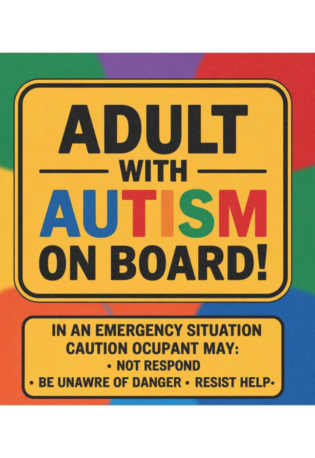 Autism Awareness Car Magnet: Special Needs Safety Vehicle Sign (5in x 5in)Sticker + Magnet Bundle