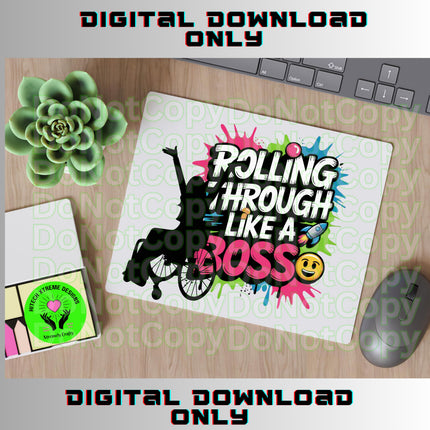 Wheelchair Diva T-Shirt Design: Rolling Through Like a Boss (Digital Download)