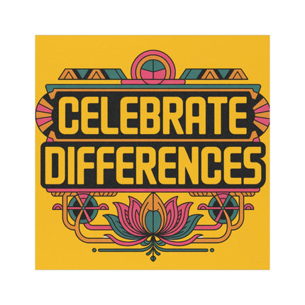 Celebrate Differences Magnet & Bumper Sticker Included: DEI Bumper Sticker (5x5 in)