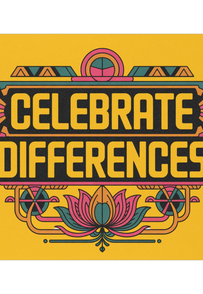 Celebrate Differences Magnet & Bumper Sticker Included: DEI Bumper Sticker (5x5 in)