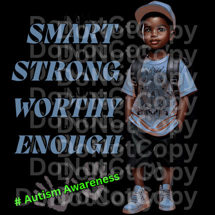 Autism Awareness PNG: African American Design (Digital Download)