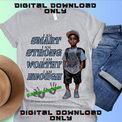 Autism Awareness PNG: African American Design (Digital Download)