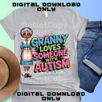 Autism Awareness PNG: Granny Design (Digital Download)