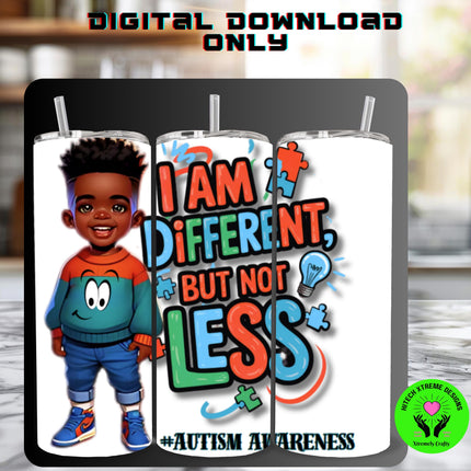 Autism Awareness PNG: I Am Different But Not Less (Digital Download)