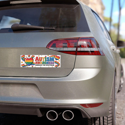 Autism Awareness Bumper Magnet & Bumper Sticker Included: Inspirational Car Decal (10in x 3in)