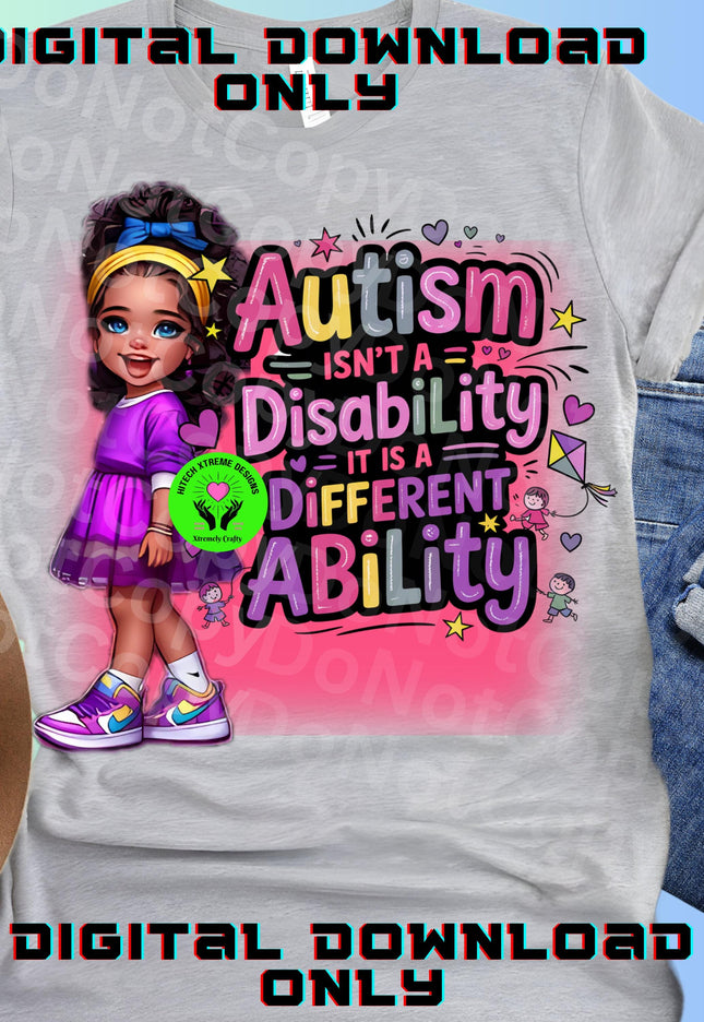Autism Awareness PNG: Ability Design (Digital Download)