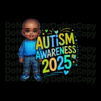 Digital - Autism Ability kid American black boy PNG sublimation design download Autism Awareness Autism Acceptance Cool child Awesome