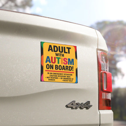Autism Awareness Car Magnet: Special Needs Safety Vehicle Sign (5in x 5in)