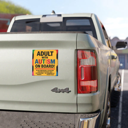 Autism Awareness Car Magnet: Special Needs Safety Vehicle Sign (5in x 5in)