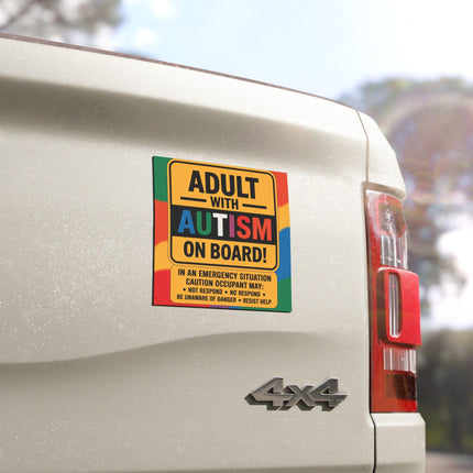 Autism Awareness Car Magnet: Special Needs Safety Vehicle Sign (5in x 5in)