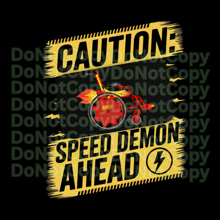 Wheelchair Support T-Shirt, Wheelchair PNG, wheelchair pride, wheelchair fashion, inclusive fashion, disability, Speed Demon ahead