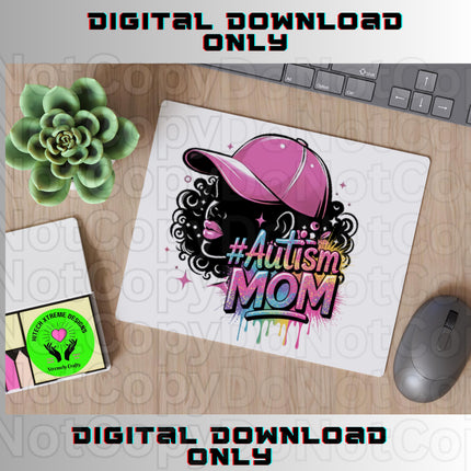 Autism Mom PNG: Colorful Sublimation Design (Digital Download)